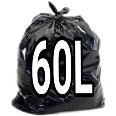 Imagem de Saco para Lixo Reforçado Preto 50 Litros 60x70 cm Alta Resistência 100 Unidades Higipack