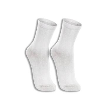 Imagem de Kit 2 Pares Meia Lupo Cano Alto Algodão 4575-088  34 ao 39, Branco, UN