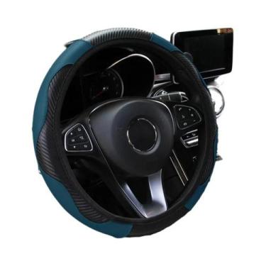 Imagem de Capa De Volante De Carro Em Couro De Fibra De Carbono PU De 14.5-15 Po