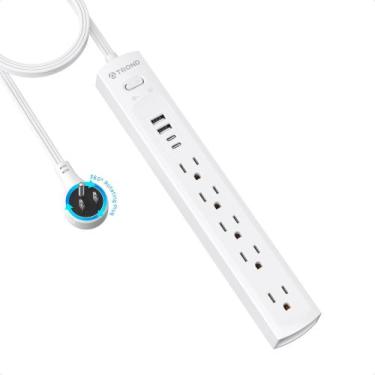 Imagem de Filtro de linha TROND TD-PS-US03X com 5 tomadas, 2 USB-C, 2 USB-A e ca