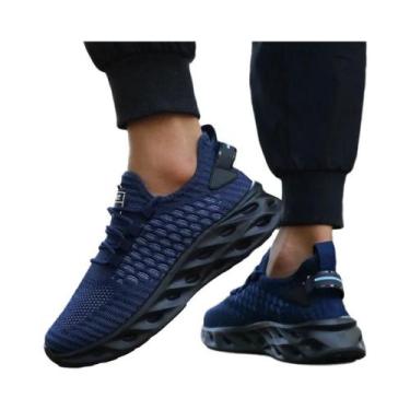 Imagem de Tênis De Basquete Masculino Amarelo Brilhante Com Design De Malha Supe