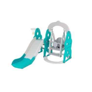 Imagem de Playground Infantil com Balanço, Escorregador e Escadinha Freso, Cesta
