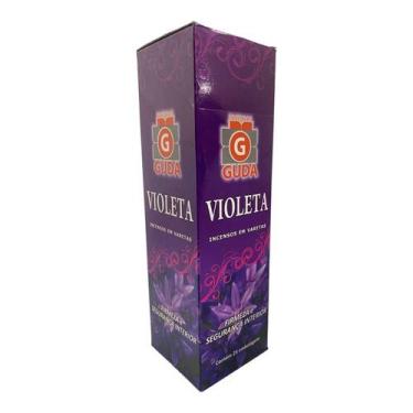 Imagem de Incenso Violeta Guda Indiano 25 Caixas com 7 Varetas - Lua Mística - 1
