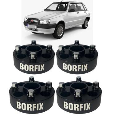 Imagem de Kit 4 Espaçador Alargador de Rodas 38mm Fiat Uno Quadrado - Borfix