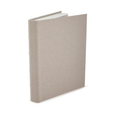 Imagem de Livro Caixa Organizadora Decorativa Em Mdf E Linho Cinza M  - Mart