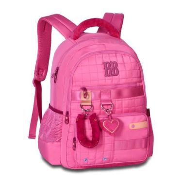 Imagem de Mochila de Costas Rebecca Bonbon Plush Style RB26238 Cor:Rosa, Rosa