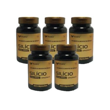 Imagem de kit 5x Silício Orgânico  490mg / 60 cápsulas - muwiz