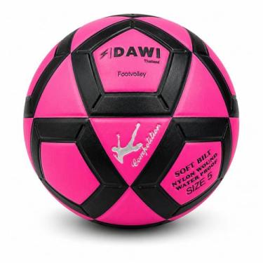 Imagem de bola de futevôlei e altinha oficial dawi competition 5, Pink, Black