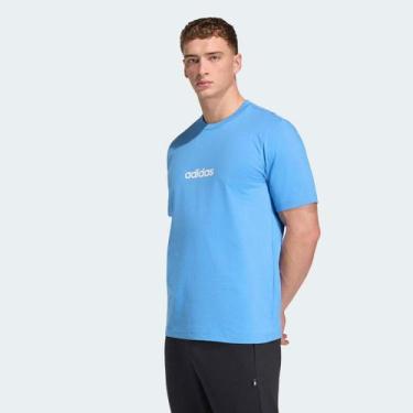 Imagem de Camiseta Adidas Logo Linear Masculina, Azul, GG