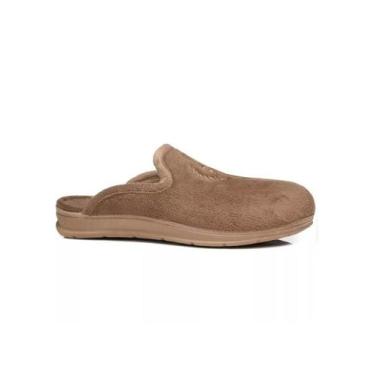Imagem de Pantufa Feminina Pegada Em Tecido Atoalhada, 35, Terra