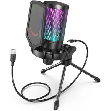 Imagem de Microfone USB FIFINE A6V para Gravação de Jogos em PC , Gaming, YouTub