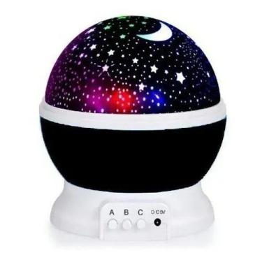Imagem de Projetor Luminária Abajur Estrelas Galaxy 360º Preto - Star Master