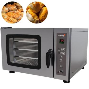 Imagem de Forno Turbo Convector Para Pão 72 L Para 4 Assadeiras WHP-80 Wictory, 