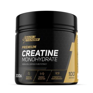 Imagem de Creatina Monohydratado 300g 100 pura rende 90 dose BLACKTHUNDER
