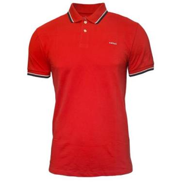 Imagem de Camisa Polo Masculina Colcci Comfy Com Detalhe Em Listras, Vermelho if