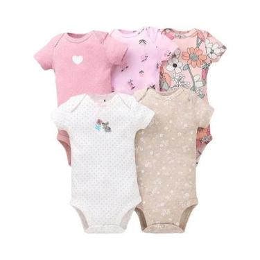 Imagem de Macacão Bebê de Algodão (5 Unidades) - Kit de Roupas para Recém-Nascid