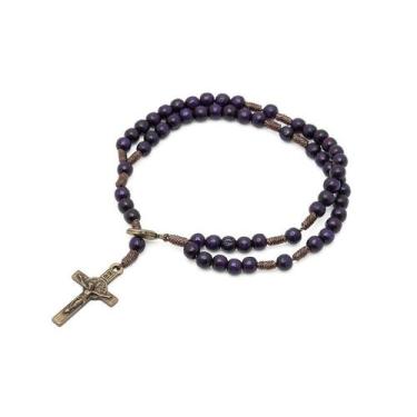 Imagem de Pulseira Terço Acampamento - Espaço Católico Sacramentum, Índigo
