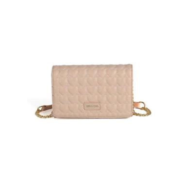 Imagem de Bolsa Transversal Feminina Up4You Luxcel BU78751 Matelassê, Nude