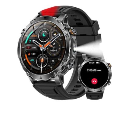 Imagem de Relógio Smartwatch Militar Masculino para Uso Externo com Lanterna Sos à Prova D'água Preto Lige