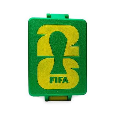 Imagem de Caixa porta figurinhas álbum da copa do mundo 2026 organizador verde -