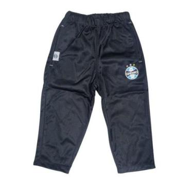 Imagem de Calça Infantil Grêmio Preta Oficial, Preto, Tam 12