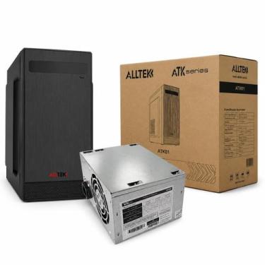 Imagem de Kit Gabinete Micro ATX 1 Baia Preto + Fonte ATX 230W 24 Pinos - ALLTEK