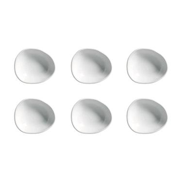 Imagem de Conjunto de Cumbucas Oval New White 265ML Stoneware 6 Peças para Mesa Branco Porto Brasil