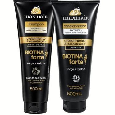 Imagem de Kit Biotina Forte Maxihair Shampoo+cond 500ml - Maxi Hair Cosméticos