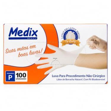 Imagem de Luva Para Procedimento Não Cirurgico de Latex Esteril Com Pó P Medix - 100 Unidades
