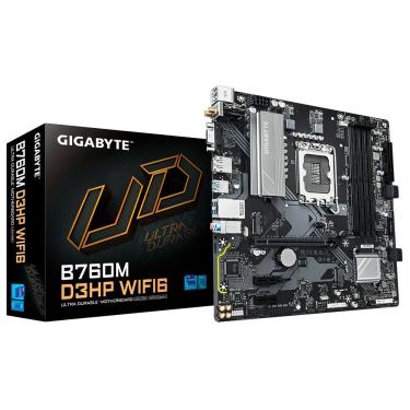 Imagem de Placa Mãe Gigabyte B760M D3HP Wi-Fi 6 com DDR5 e RGB Integrado 4X DDR5 128GB 2X M.2 Pcie 4.0