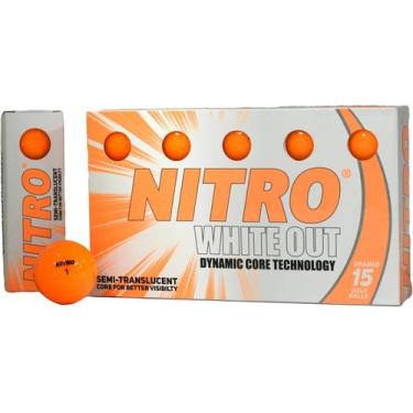 Imagem de Bola de Golfe Nitro White Out Laranja  Pacote com 15 Unidades (USGA)