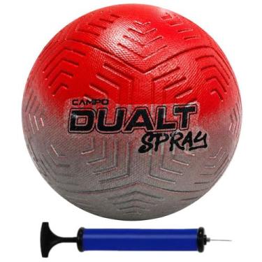 Imagem de Bola de Futebol Campo Oficial Dualt Spray + Bomba de Ar - Duait, Verme