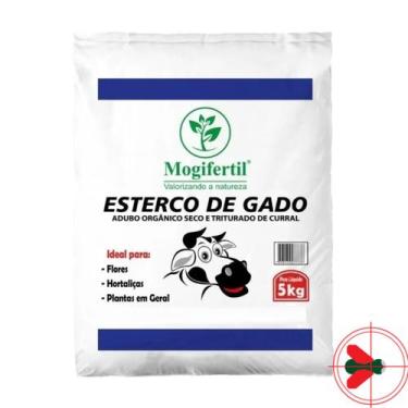 Imagem de Esterco Gado (Bovino) Orgânico Embalagem 5KG - MogiFertil
