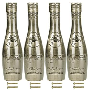 Imagem de 4 pcs mão punho retro liga de zinco garrafa de vinho forma armário armário puxador puxar YYDFPIIA (Color : Green Bronze)