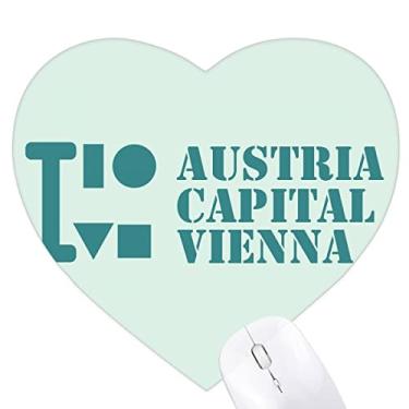 Imagem de Mousepad de coração moderno Austria Capital Vienna Art Deco Tapete de borracha para escritório