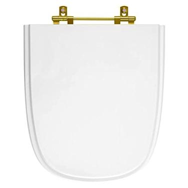 Imagem de Assento Sanitario Ibiza Branco Para Vaso Incepa Com Ferragem Dourada