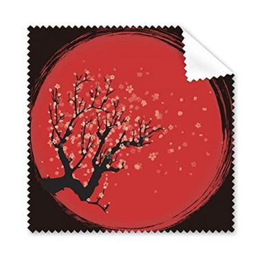 Imagem de Pano de limpeza de tela de telefone com estampa de arte Sakura vermelho e branco, 5 peças