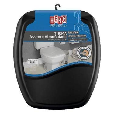 Imagem de Tampa De Vaso Sanitário Thema Incepa Preto Almofadado