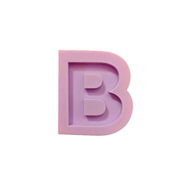 Imagem de Confeitaria dos Moldes, R165 Molde de silicone letra B resina decorar