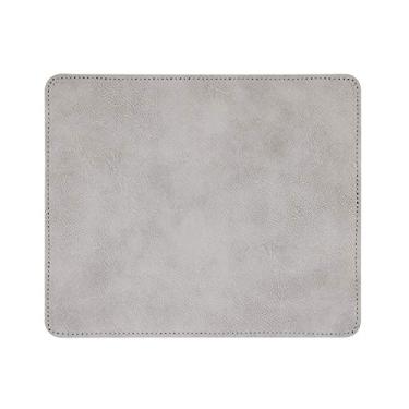 Imagem de Mousepad base de borracha antiderrapante para laptop computador PC Personality Desings Gaming Mouse Pad Mat 9,45 X 7,87 polegadas, Leahter Mouse Pad-gray, 9.45 X 7.87 inch