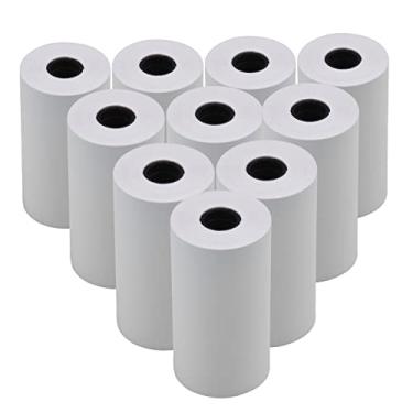 Imagem de Wemay Rolo de papel térmico em branco 10pcs branco 57x30mm / 2.17x1.18in impressão de recibo de fotos compatível com impressora de bolso Impressora instantânea de fotos