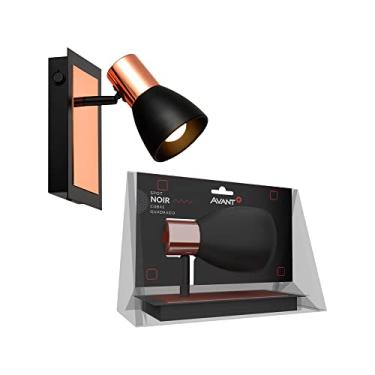 Imagem de Spot Noir, Direcionável,1x, Soquete E27, Preto Fosco, Cobre Brilho, Avant