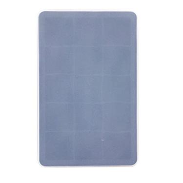 Imagem de Bandeja de cubo de gelo 15 grade bandeja de gelo de silicone de grau alimentício com tampa para casa faça você mesmo molde de cubo de gelo forma quadrada máquina de sorvete acessórios de barra de cozinha molde de cubo de gelo (cor: preto)