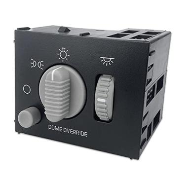 Imagem de Interruptor de farol para interruptor de instrumentos, regulador de intensidade de luz, compatível com Chevy Avalanche Silverado Suburban GMC Sierra Yukon 1575595 15738843 D1534G DS-968