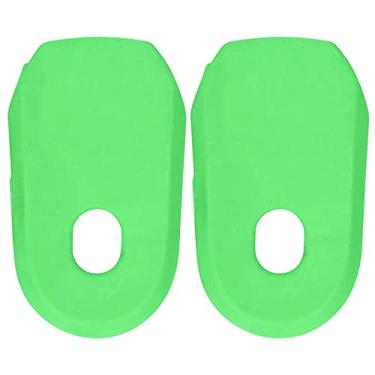 Imagem de VGEBY Capa de manivela de bicicleta, 2 peças de capa de manivela de bicicleta dobrável para estrada capa protetora para a maioria das bicicletas da cidade, (verde) bicicleta e