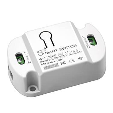 Imagem de 10A Wifi Interruptor inteligente Sem Fio comutador sem fio Smart Home Automation Compatível com Tuya Alexa Google Home