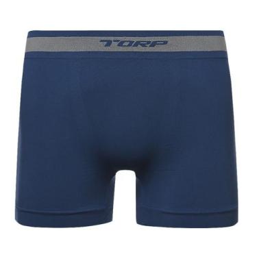 Imagem de Cueca Torp Boxer Microfibra Sem Costura Azul Jeans - R8017