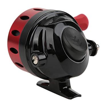 Imagem de roda de peixe de tiro spincast portátil, tampa frontal de liga de alumínio de metal alta relação de velocidade roda de pesca carretel de fundição ao ar livre carretel acessório de fe(red)