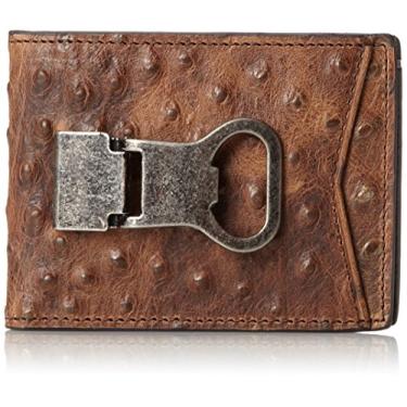 Imagem de Nocona — Avestruz masculino com clipe para dinheiro com dobra dupla, Marrom, tamanho nico