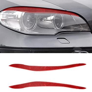 Imagem de JEZOE Decalque adesivo para decoração de sobrancelha lâmpada decalque, para BMW X5 E70 2010 2011 2012 Acessórios exteriores de carro